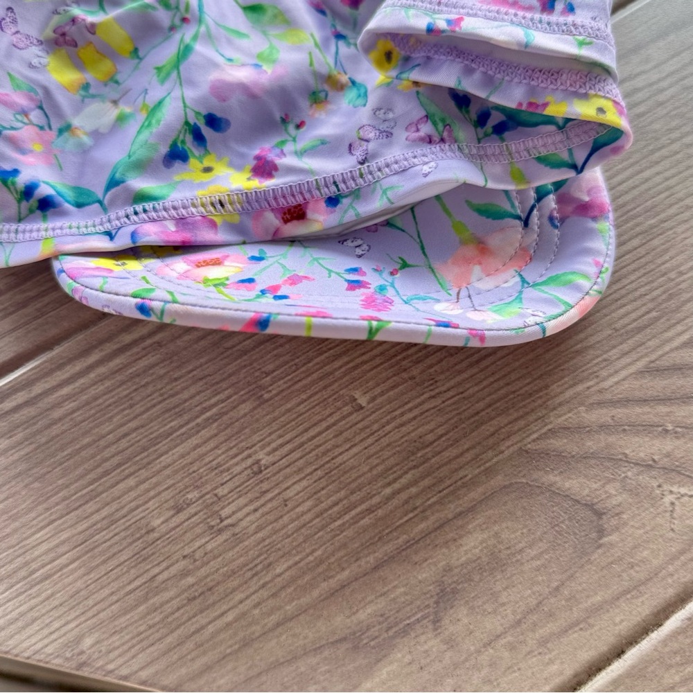 H&M l Sun Cap l UPF 50 l Purple Floral l Size: 2T-4T - Picture 4 of 4
